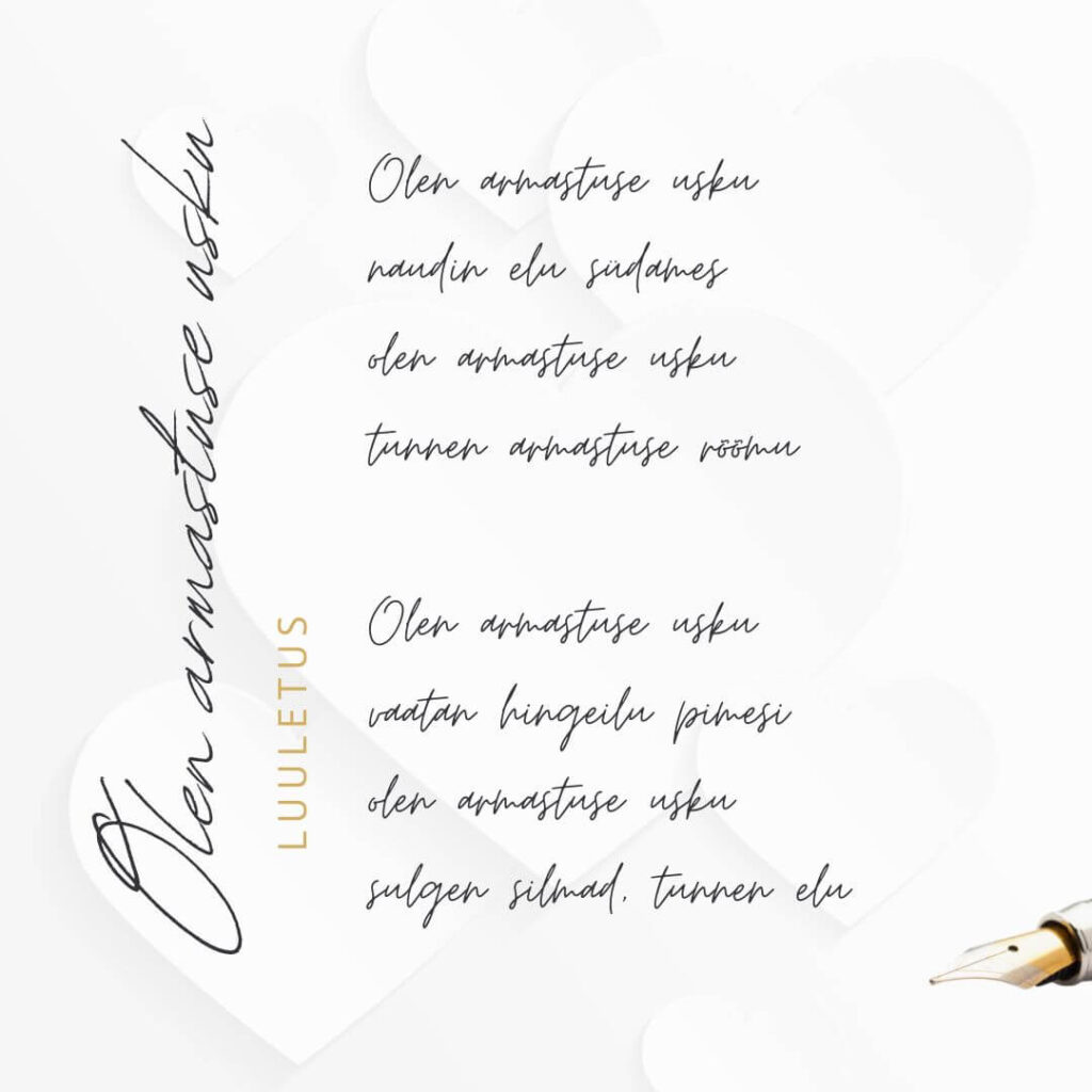 Olen armastuse usku